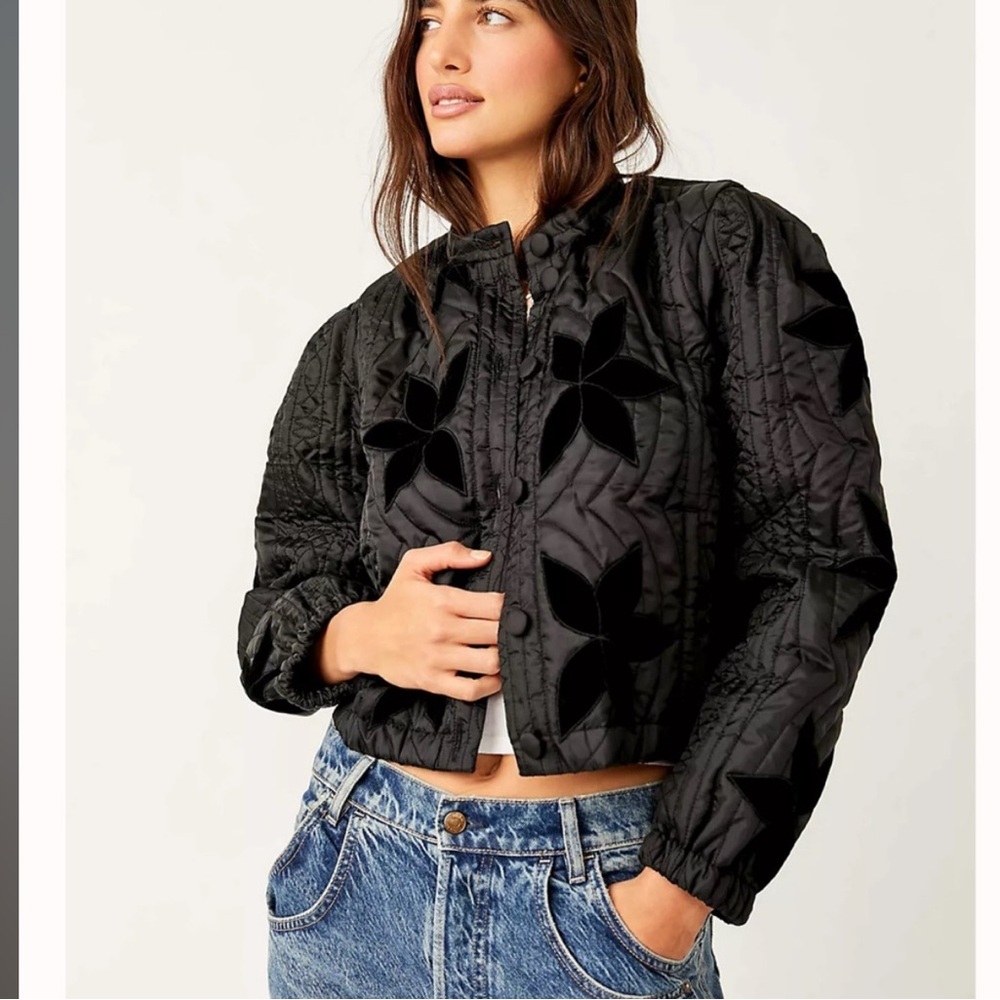 Free People Quinn Quilted Jacket NWT L